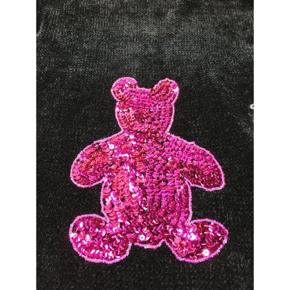 Vintage Berek Pink Sequin Teddy Bear/Heart Sweater (Valentines Day) size Medium - Picture 6 of 12